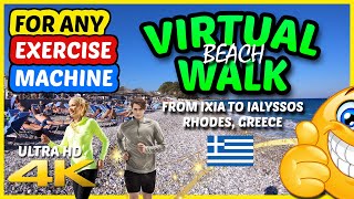 Virtual Beach Walk From Ixia To Ialyssos Rhodes Greece [upl. by Ramunni262]