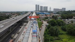 GLOBALink  First ballastless track slab laid in JakartaBandung High Speed Railway [upl. by Abbye]