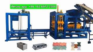 QT418 automatic press machine making concrete hollow block price for sale in Jamaica panama [upl. by Vola]