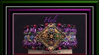 Rainbow Loom Band Holi Bracelet TutorialHow To [upl. by Mraz]