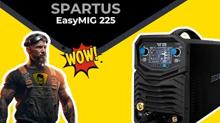 Spawarka Spartus EasyMIG 225  synergiczny migomat spawanie bez gazu aluminium MIG MAG MMA [upl. by Callida]