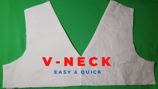 How To Sew And Complete A V Neck  Sewing Tecniques Tutorial For Beginners  CuteLuks [upl. by Inohtna351]