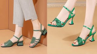 Best sandals for women high heels sandals collection beautiful women in high heel sandals [upl. by Reemas]