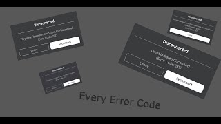 Every single error code on roblox explained [upl. by Gunthar]