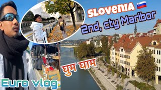 Euro vlogs‼️Slovenia 🇸🇮 2nd Cty Maribor  euro trip घुम घाम 🎈 [upl. by Ayitahs584]