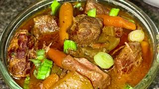 How To Make Delicious Beef Stew  Crockpot Beef Stew Recipe [upl. by Pass]