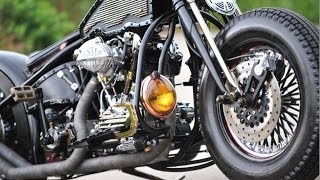 Custom HarleyDavidson 1947 Knucklehead Bobber by Copper Mike  Harleys 110th Motorcycle Video [upl. by Lapides]