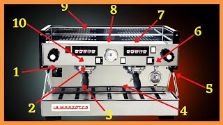 LEARN 10 espresso coffee machine parts names amp their functions To help you make a good espresso [upl. by Htir971]