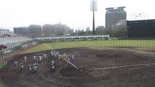 九州国際大学付属高校野球部（福岡県）のシートノック ～第149回九州地区高校野球大会・決勝戦前～ [upl. by Arahat980]