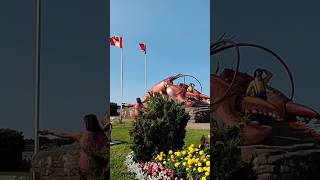 The Giant Lobster at ShediacNB CanadaPEI WaterFront巨型龙虾加拿大新布伦特省爱德华王子岛海滨 [upl. by Claresta135]