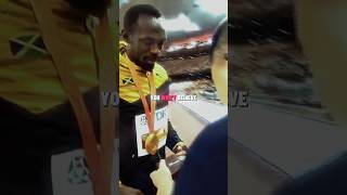 He Crashed Into Usain Bolt 😬 But Then Gave Him A Gift [upl. by Graner]