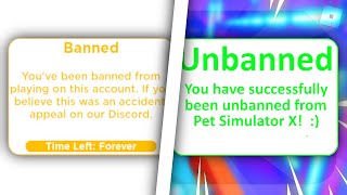 ✔️EASY How To Get UNBANNED From Pet Simulator X [upl. by Natiha]