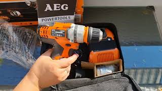 AEG powertools 12V cordless drill driver bbs12c2 unboxing [upl. by Llenrev547]