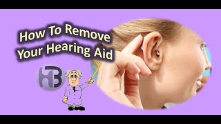 How to Remove and Turn Off your Behind the ear hearing aid Tutorial [upl. by Vanya608]