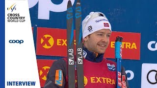 Sjur Roethe  quotIm proud of myselfquot  Beitostølen  Mens 30 km  FIS Cross Country [upl. by Eyks371]