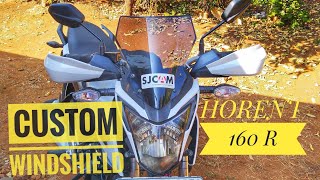 How to Install Custom Windshield Visor For Honda Hornet 160R [upl. by Stout]