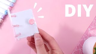 How to make a cute mini 3 ring binder SUPER EASY  DIY TIME [upl. by Alf]