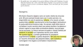 6  Produzione scritta C1C2  Lettera per connessione mal funzionante [upl. by Rasure]