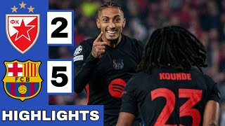 🔴Crvena Zvezda vs Barcelona 25 Extended HIGHLIGHTS  UEFA Champions League [upl. by Caddaric]