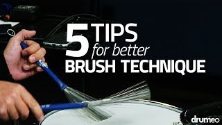 5 Tips For Better Brush Technique  Drum Lesson Drumeo [upl. by Nyrok]