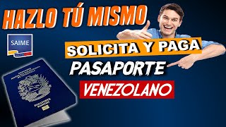 🔴Cómo SOLICITAR y PAGAR PASAPORTE VENEZOLANO en SAIME✈️ PAGANDO con BDV [upl. by Elleval]