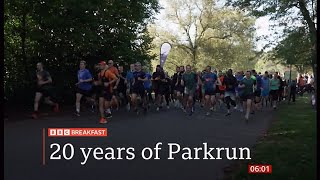 Park Run celebrates 20th anniversary UKGlobal 5Oct2024 [upl. by Padegs]