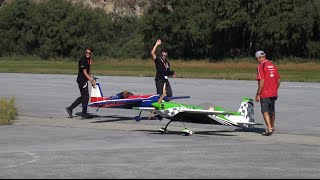 Lorenzo e Stefano Extra 330SC Aerobatics Show Raron 2016 RC ACRO Airplanes [upl. by Novello]