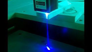 Testing 55 W 450 nm Blue Laser FixedFocus [upl. by Burney]