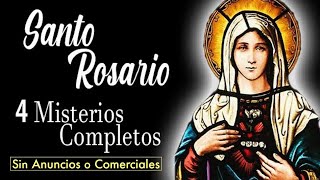 EL SANTO ROSARIO  Los 4 Misterios Completos  Casi 2 Horas de Oracion del Rosario [upl. by Aratnahs]