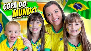 Jogo do brasil da copa na casa decorada  Jéssica Godar e Laurinha e Helena e Gabriel [upl. by Sotos]