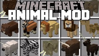 Minecraft LOTS OF ANIMALS MOD  HELP MARK SPAWN HIS JUNGLE VILLAGE ANIMALS Minecraft [upl. by Kinimod]