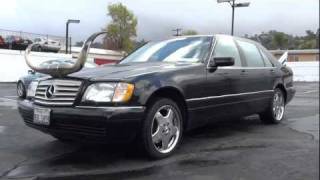 Mercedes Benz W140 Air Bagged AMG 18s W Steer or Bull Horns amp Peterbilt Stacks [upl. by Anaud]