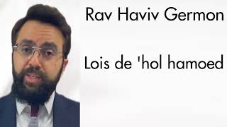 Rav Haviv Germon  Lois de hol hamoed 1 Lactivité professionnelle [upl. by Nerwal]