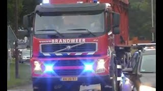 COMPAGNIEBRAND EGMOND 17 BRANDWEERVOERTUIGEN MET SPOED [upl. by Obmar]