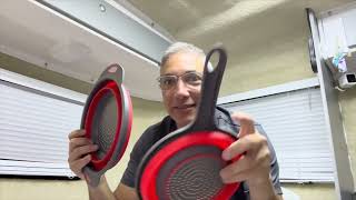 2 pack Collapsible Silicone Colander Strainer Review amp Unboxing [upl. by Aubyn43]