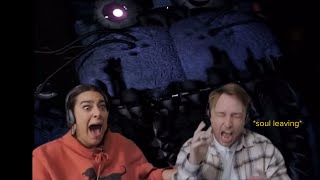 shayne and amanda getting scared shtless pt2 FNAF 45 Jumpscare Compilation [upl. by Alleen]