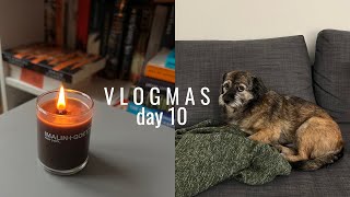 VLOGMAS Day 10 I rainy Sunday shrimp pasta dinner with mom [upl. by Atiuqihc]