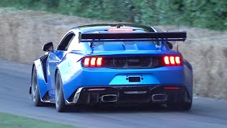 Ford Mustang GTD Pure Sounds Burnouts Revs Accelerations  Goodwood Festival of Speed 2024 [upl. by Colleen]