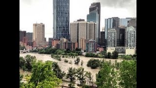 CALGARY FLOODING  Alberta Floods Canmore Bragg Creek High River 2013 Flood News VIDEO [upl. by Aihsetel782]