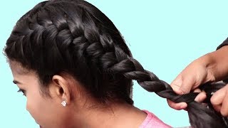 Double braided hairstyles for schoolcollege  Hairstyles tutorials 2018  Back to school Hairstyle [upl. by Ial]