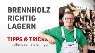 Brennholz richtig lagern  Holzlagerung im Freien [upl. by Fae]