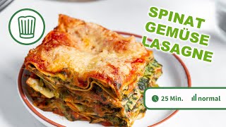 Vegetarische SpinatGemüseLasagne mit Tomatensoße  Chefkoch [upl. by Salomon]