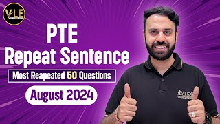 PTE Speaking Repeat Sentence  Real Exam Predictions August 2024  Vision Language Experts [upl. by Henriette]