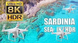 Sardinia Sea in HDR  Dji Phantom 4 Pro HEVC 8K [upl. by Airotcivairam66]