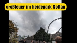 Niedersachsen heidepark Soltau großfeuer 4500 evakuiert heidepark feuer [upl. by Elreath174]