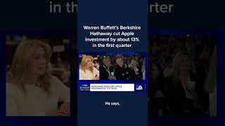 Warren Buffetts Berkshire Hathaway cut Apple investment by about 13 in the first quarter [upl. by Fawnia61]