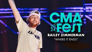 Bailey Zimmerman – “Where It Ends”  CMA Fest 2024 [upl. by Avis157]