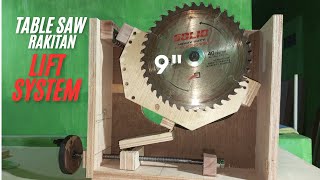 table saw rakitan lift system dari circular saw edon 1851 DIY [upl. by Cardinal]