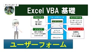 Excel VBA 4 ユーザーフォーム vba Excel フォーム [upl. by Nosinned]