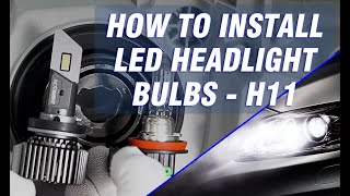 How to install led headlight bulbs  H11H8H9H16900590069012880881  Novsight Auto Lighting [upl. by Adahsar231]